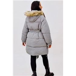 Куртка на поясе с натуральным мехом арт. 23226 НАТАЛИ, 1064297