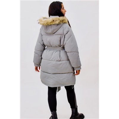 Куртка на поясе с натуральным мехом арт. 23226 НАТАЛИ, 1064297
