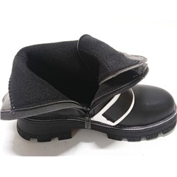 6462-01 черн Ботинки деми для девочек (32-37)/8