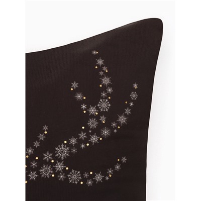 Наволочка декоративная новогодняя «Этель. Shining Horns», 40×40 см, велюр