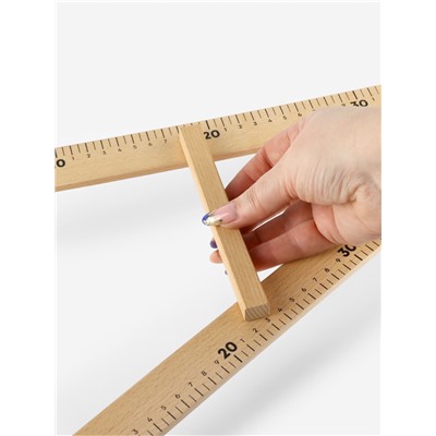 Линейка портновская «Угольник», 50×32.5 см, дерево