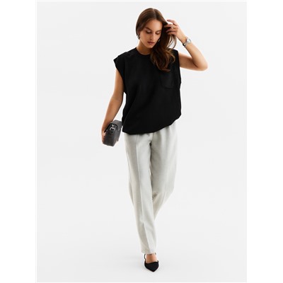 Жилет MINAKU: Knitwear collection цвет черный, размер 48