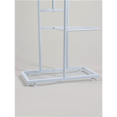 Подставка для цветов Greengo, 5 полок, 44×22×95 см, напольная, металл, белая