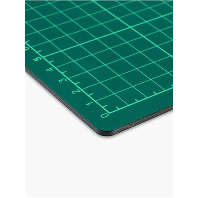 Мат для резки, трёхслойный, двусторонний, 45×30 см, А3, зелёный
