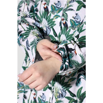 Пижама "Джунгли" (Белый,зеленый)