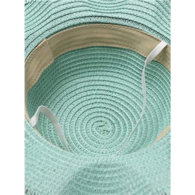 Шляпа для девочки с бантом MINAKU, размер 52, голубая