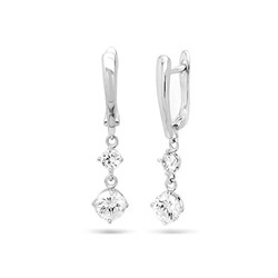 Серьги из серебра куб.циркон., МЦВ990