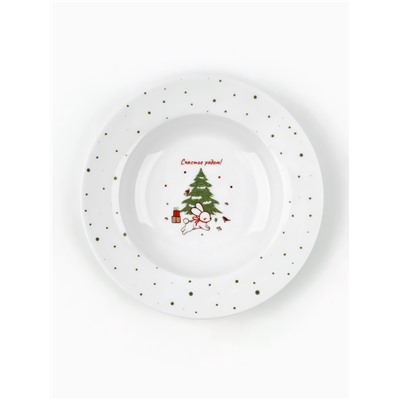 Тарелка новогодняя суповая «Новогодние истории», d=21 см