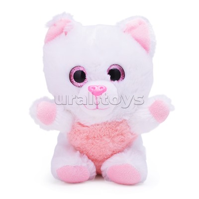 Крошка котенок 15 см., белый