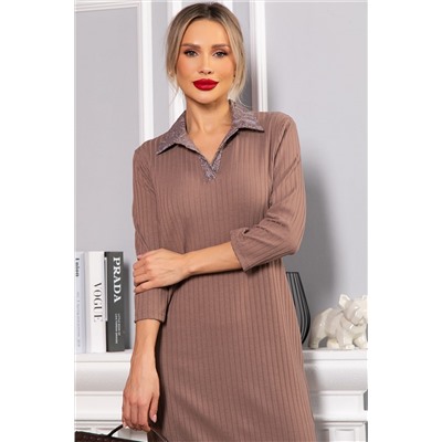 Платье трикотажное Каприччио (коричневое) П14591-10М