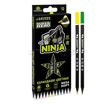 Карандаши цветные "Triolino Ultra 4М. SuperHero" 12 цветов, 4М, диаметр грифеля 3 мм,