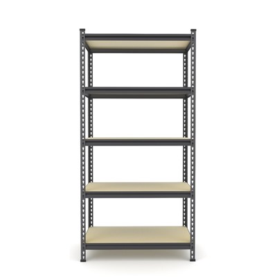 Стеллаж металлический для склада Everest Lite-50, 5 полок, 180×90×40 см, тёмно-серый