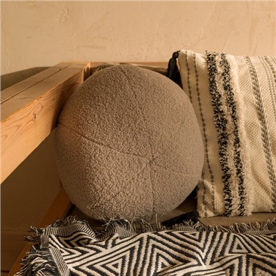 Подушка декоративная «Этель. Шар», d=30 см, светло-серая