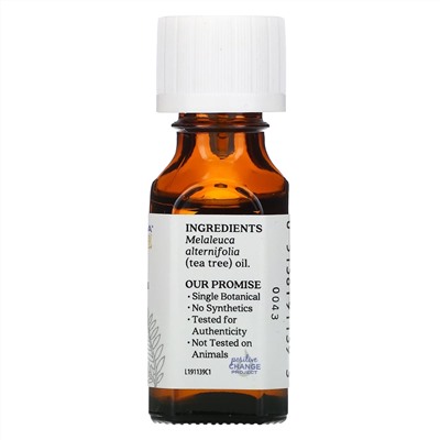 Aura Cacia, чистое эфирное масло, чайное дерево, 15 мл (5 жидк. унций)