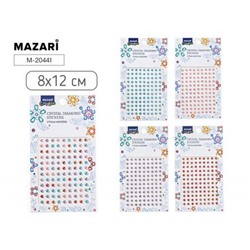 Наклейки-стразы пластиковые 8х12 см, 4 дизайна M-20441 Mazari