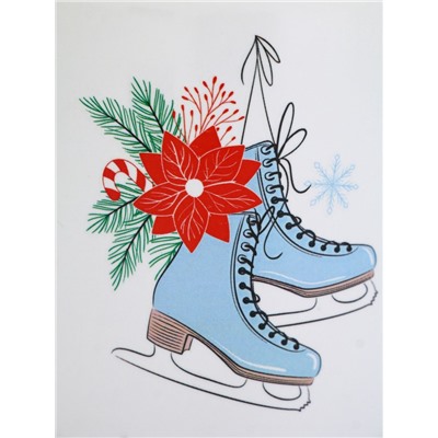 УЦЕНКА Кружка керамическая новогодняя «Зимние коньки», 530 мл