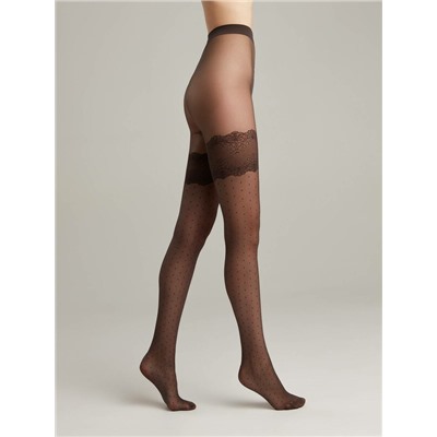 Колготки женские CONTE SEDUCTION Колготки в точку с имитацией чулок