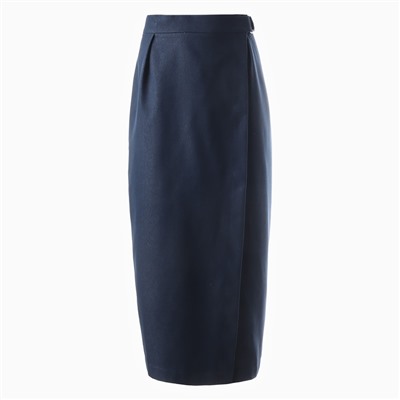 Юбка миди на запах женская MINAKU: Jeans Collection, синяя, размер 42