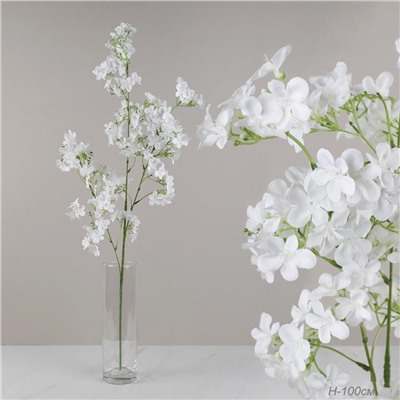 Цветок искусственный Сакура белая 100 см / RF-1562 /уп 200/400/