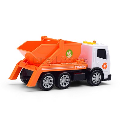 Машина "Мусоровоз" с ковшом, 1:32 (свет, звук) в коробке