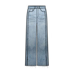 Брюки текстильные джинсовые для девочек