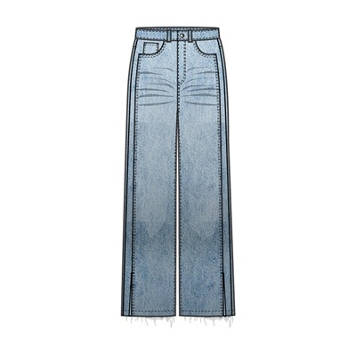 Брюки текстильные джинсовые для девочек