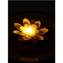 Садовый светильник для водоёмов «Лотос», 10×13×15 см, на батарейке, белый