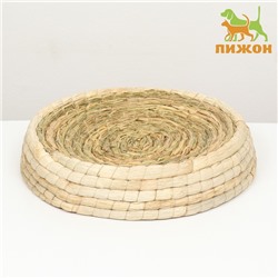Экологичный лежак для животных (хлопок+рогоз), 40 см, белая