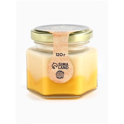 Мёд кремовый двухслойный «С Новым Годом», с апельсином и имбирем, 120 г