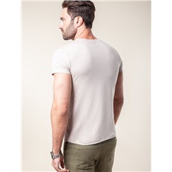 Футболка slim fit из премиального хлопка с эффектом меланж