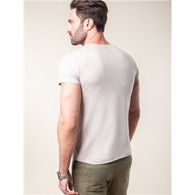 Футболка slim fit из премиального хлопка с эффектом меланж