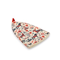 Шапка для бани и сауны «Мезенские кони», полиэфир 70%, шерсть 30%