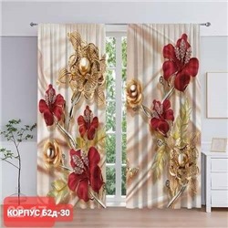 Портьеры с принтом, 3*2,6 см (без тюля)
