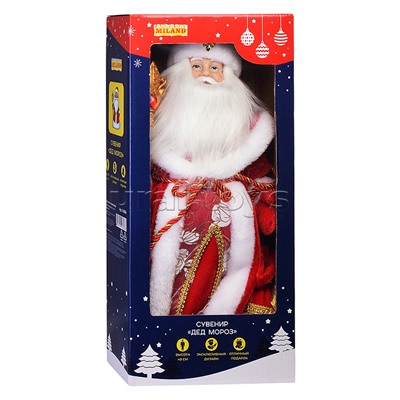 Сувенир Дед Мороз в красной шубе с мешком подарков, 40см "собс.разр."
