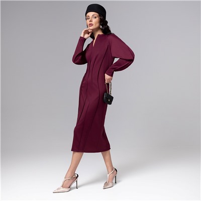 Платье-футляр со швами наружу, Больше, чем просто платье (винное)