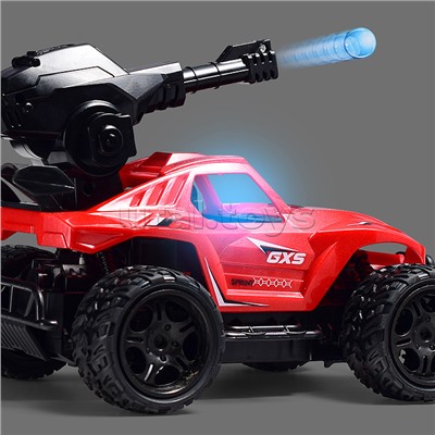 Машина с водяной пушкой,р/у, цвет зелёный, 27 MGz, в коробке