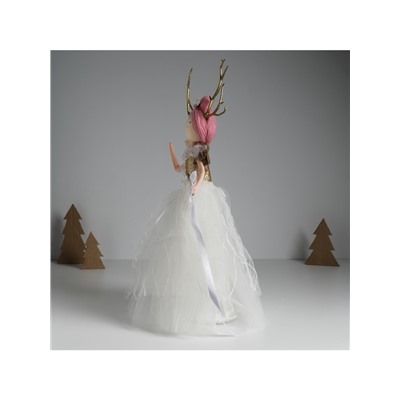 Интерьерная кукла текстильная «Принцесса леса в белом платье», 9.8×9.8×39.5 см