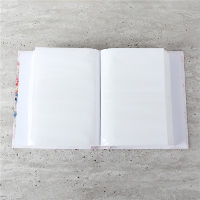 Фотоальбом 200 фото 10х15 Цветы / 9341 /уп 36/ (Голубой)