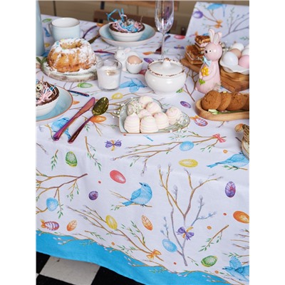 Скатерть Доляна Happy Easter 110×144 см, 100% хлопок, 164 г/м²