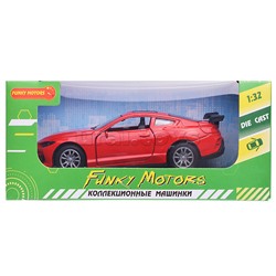 Красная инерционная машинка со спойлером die-cast,1:32, открывающиеся двери