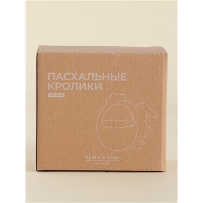 Конфетница SL Home «Лесные кролики», 12.5×8×12 см, фарфор, белая