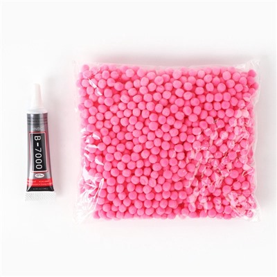 Игрушка помпонами «Медведь», розовый