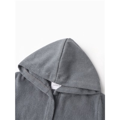 Халат детский «Экономь и Я», размер 32, хлопок 100%, серый