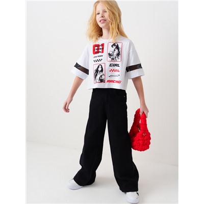 Фуфайка трикотажная для девочек (футболка)