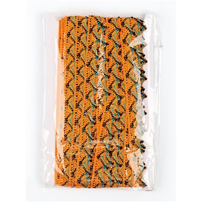 Тесьма «Уголки», ширина 2 см, намотка 25 м, цвет оранжевый