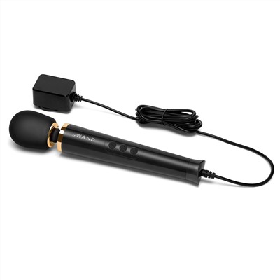 Черный проводной вибратор Le Wand Petite Vibrating Massager - 25 см.