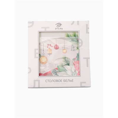 УЦЕНКА Скатерть Этель "Рождественский венок" 150х220 см, с ВГМО, 100% хл, саржа 190 г/м2