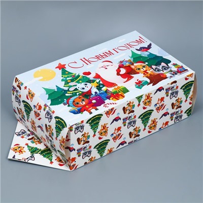 Подарочная коробка - конфета новогодняя складная «Новый год», 14×22×8 см