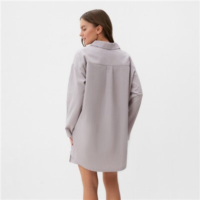 Пижама женская (рубашка, шорты) KAFTAN, размер 40-42, серая