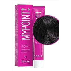 TEFIA Mypoint 4.8 Перманентная крем-краска для волос / Брюнет коричневый, 60 мл KRISTALLER, 1116928